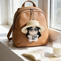 Porte-clés personnalisé en peluche de coton de 5 cm, breloque de sac, aimant de réfrigérateur, broche, mini personnage en peluche pour décoration de sac à dos