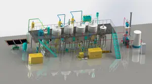 10Ton Per Day Automatic Mustard Oil Refinery Machine Peanut Palm Kernel Oil Refining Machine