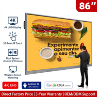 4K UHD Smart Interactief LCD Touchscreen Flat Panel Whiteboard Interactief Bord voor Onderwijs en Bedrijfsdoeleinden