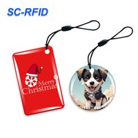 Étiquette intelligente RFID en colle époxy anti-taches 125KHz 13.56MHz pré-codée pour la reconnaissance d'identité des utilisateurs de vélo partagé