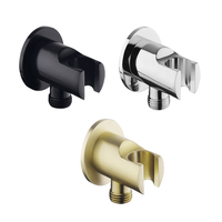 Offre Spéciale support de support de tête de Rail rond réglable universel pour curseur de barre coulissante support de finition de placage chromé de Style moderne