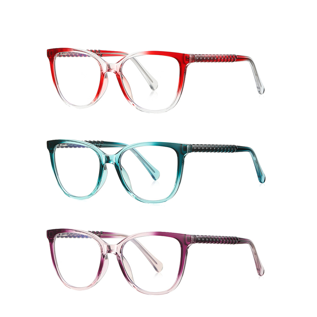 Tr90 Blue Light Blocking Custom Glasses Frames Women Candy-Colored Luxury Designer Eye Glasses for Ladies