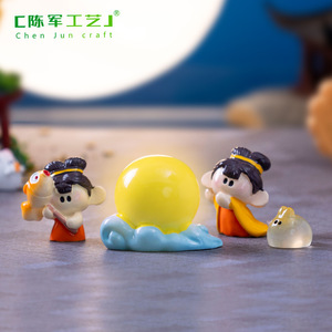 Weij - Accessori Decorativi Fai-da-te per il Festival di Metà Autunno: Bambola Coniglietto della Benedizione di Chang'<span class=keywords><strong>e</strong></span>, Micro-paesaggio da Appendere - Product Image 4