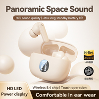 Écouteurs sans fil True Wireless avec écran LED, TWS, mains libres, capacité de la batterie, écouteurs semi-intra-auriculaires, étanches, studio, DJ, sport, casque audio