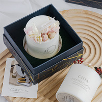 Bougie parfumée à la cire de soja avec parfum d'aromathérapie, pot en verre, non toxique, design moderne pour les fêtes/de Noël