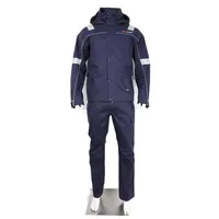 EN11612 लौ-retardant विरोधी स्थैतिक काम कपड़े निविड़ अंधकार पॉलिएस्टर विरोधी एसिड नौसेना सर्दियों जैकेट