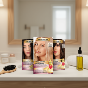 ชุดย้อมผมถาวรสีเงางามระดับมืออาชีพ ผสมน้ำมันอาร์แกนและส้มโอ ปิดผมขาวได้ 100% - Product Image 1