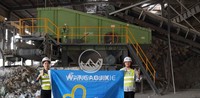Séparateur balistique robuste WANGAO pour le tri des déchets de construction avec moteur et PLC, à économie d'énergie