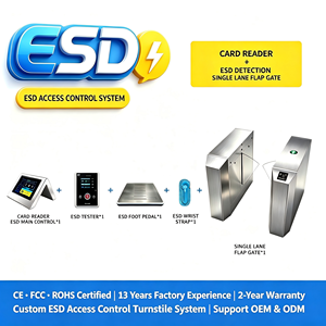 Portillon tournant antistatique ESD CE SUS304 <span class=keywords><strong>pour</strong></span> salle blanche, contrôle d'accès et test électrostatique corporel - Prix compétitif - Product Image 5