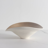 Luxe moderne Scandinavische op maat gemaakte gekleurde decoratieve steengoed ecologische cadeau chocolade serveerschaal fruitkom Wisdom Crafts