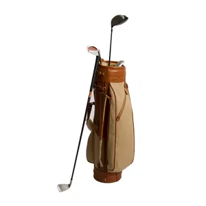 Toptan yüksek kalite basit tasarım PU deri Golf taşıma çantası