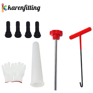 Kit de Reparación de Válvulas de Neumáticos, Herramienta de Instalación y Extracción de Núcleos de Válvula con Gancho en T para Automóviles, Camiones y Motocicletas - Product Image 6