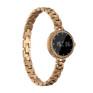 Bracelet intelligent L6 pour femmes avec cadran en strass, moniteur de fréquence cardiaque, d'oxygène sanguin et de sommeil, étanche IP67, tracker de fitness, bracelet en métal - Product Image 2