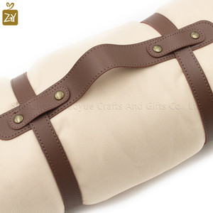 Tappetino da campeggio all'aperto cinturino per <span class=keywords><strong>coperta</strong></span> in pelle cravatta portatile per arrampicata all'aperto tappetino da Picnic rotolo tappetino da Yoga fascette per cinturino a mano per - Product Image 3