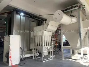 Changhe Complete Auto Electrostatic Powder Coating Line Powder Coat Oven Tunnel Metal Coating Machine Cyclone System Spray Booth