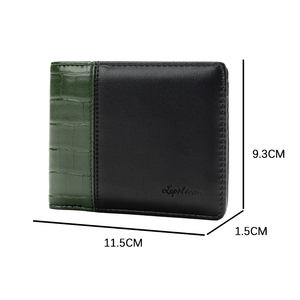 Portefeuille fin pour homme en PU, à deux volets, minimaliste, court, sans décoration, idéal pour un cadeau - Product Image 2