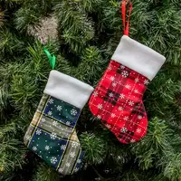 Calcetines con patrón de copo de nieve para Navidad, decoración de Ambiente de fiesta, Negro, Rojo, personalizable, gran oferta