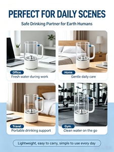 Gobelet à eau ozonée pour <span class=keywords><strong>le</strong></span> nettoyage des prothèses dentaires et des appareils de rétention, gobelet de <span class=keywords><strong>d</strong></span>ésinfection à l'ozone en verre portable pour les patients orthodontiques, utilisation quotidienne - Product Image 5