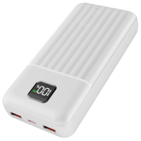 Batterie externe OEM personnalisée avec logo, 10000/20000 mAh, charge rapide 22,5 W avec écran LED pour plusieurs appareils