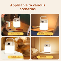 Lampe de chevet LED à intensité variable avec télécommande, rechargeable par USB, pour la protection des yeux, en ABS et plastique