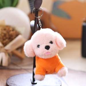 Porte-clés en peluche avec pendentif à breloque pour sac de poupée, mini dessin animé <span class=keywords><strong>kawaii</strong></span>, animal en peluche jouet chien, porte-clés - Product Image 4