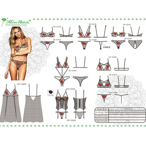 2022 nuovo Design all'ingrosso moda Sexy ricamato Lingerie Set <span class=keywords><strong>top</strong></span> da <span class=keywords><strong>donna</strong></span> All-match europa e America Sexy biancheria intima - Product Image 6