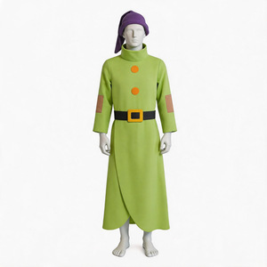 Costume de nain Disney Dopey, robe longue verte, tenue de cosplay unisexe pour adulte - Product Image 1