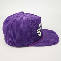 Casquette Snapback Vintage en Velours Côtelé à Visière Plate, Broderie Œil Horreur Gothique, Style Skateboard Urbain Y2K Punk, Design Personnalisé