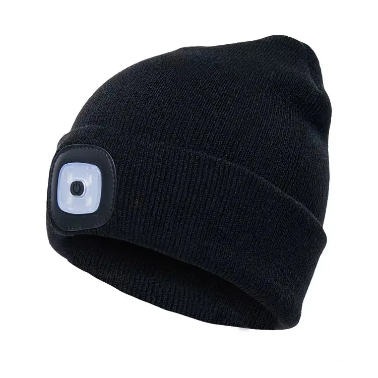 Bonnet à led de haute qualité avec bonnet d'hiver léger de haute qualité bonnet tricoté pour hommes et femmes