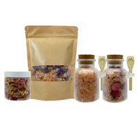 Grosir garam mandi mewah rendam mandi kristal bunga herbal kecantikan organik terapi otot Vegan tubuh garam mandi mawar alami