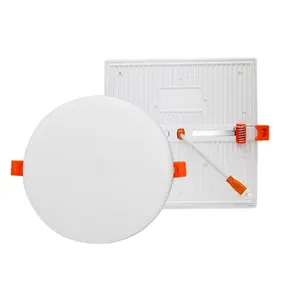 Hete Verkopende Vierkante Ronde 15W Aluminium Achtergrondverlichting Slank Oppervlak Frameloze Led Paneellamp