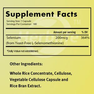 OEM Gran Venta - Personalizable - Selenio 200 Mcg - Sin OMG, Sin Gluten, Apoyo para la Vejiga, Función Inmunológica - 180 Cápsulas - Product Image 2