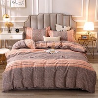 Housse de couette, couette brodée, ensemble de draps en velours, housse de couette à rayures, couvre-lit blanc d'hôtel, drap en velours, draps blancs d'hôtel