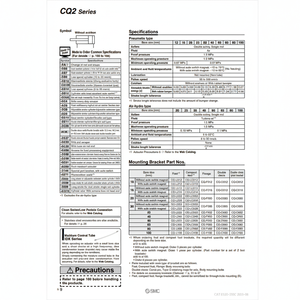 SMC Pneumatics Cylindre Compact CQ2D32-25DZ Pièces Pneumatiques - Product Image 1