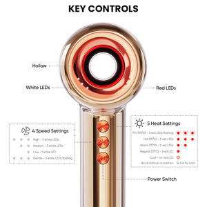 Secador de Pelo Eléctrico Iónico de Alta Velocidad 2026, de Alta Calidad y Competitivo, Dorado, Set 5 en 1, para Regalo, Hotel, Hogar, Salón, Uso Comercial - Product Image 3