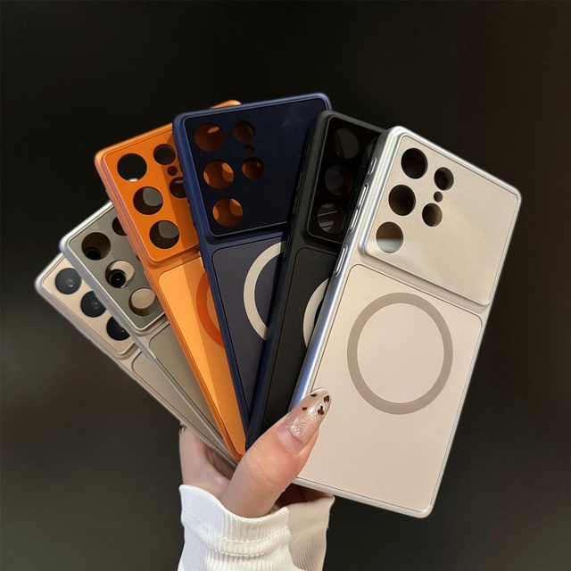 For Samsung Galaxy S23 S24 S25 S26 Ultra Phone Case Cover Acrylic Hard Magnetic S26plus Charger Luxury Original