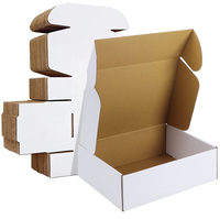Prix de gros Boîte postale en carton ondulé blanc Boîtes d'expédition en carton pliable Boîte d'expédition à plat