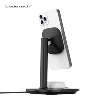 Support de tablette PC de bureau avec chargeur sans fil pliable en métal, compatible iPad, charge rapide, réglable