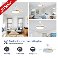 Ventilateur de plafond rétractable de haute performance avec lumière LED, qualité supérieure, vente en gros, par 1stshine