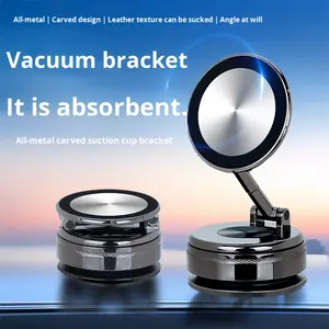 JEDI tout métal vide magnétique voiture support de téléphone portable Nano colle vide ventouse nouveau et élégant - Product Image 5