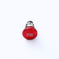 Bouton d'arrêt d'urgence électronique en métal ELEWIND 19 mm, interrupteur 16 mm, étanche IP41, LED 12V 1A