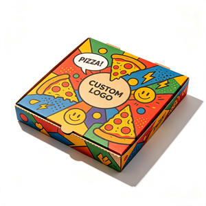 Emballage en carton ondulé personnalisé pour boîte à pizza <span class=keywords><strong>Bello</strong></span> avec emblème doré, pour commandes en gros, conception gratuite, qualité alimentaire, pour produits cuits au feu de bois et faits quotidiennement - Product Image 2