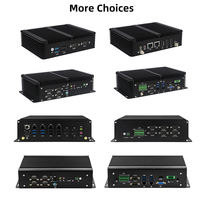 Mini PC Industri Intel Generasi ke-6/8/10/12/13 Prosesor Core I3 Komputer Tanpa Kipas Workstation Server Chassis Aluminium SSD Baru