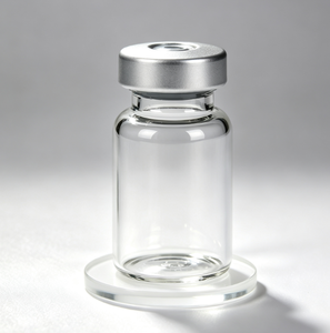 Smooth Matte Silver Aluminum <b>Crimp</b> Top Clear Borosilicate Mini Vials, Empty Glass Bottles With Custom Foam Tray Packaging - Product Image 1