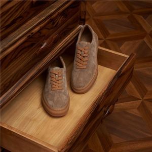 Chaussures d'été pour hommes en cuir de vachette véritable première couche, semelle souple respirante, baskets blanches à semelle extérieure en caoutchouc, bout carré patchwork, à lacets - Product Image 6