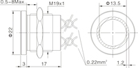 Fabricant professionnel depuis 1988 (CE, ROHS) 19mm 1NO interrupteur électrique piézo momentané en aluminium