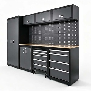 Nuevo Gabinete de Herramientas Combinado de Acero Negro Grande OEM/ODM con Banco de Trabajo Desmontable, Capacidad de Carga de 200 kg, Sistema de Bloqueo con Candado para - Product Image 1