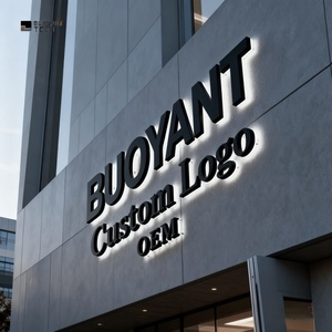 Letras Metálicas 3D Personalizadas BUOYANT, Letras de Canal en Acero Inoxidable Plateado o Dorado para Negocios - Product Image 5