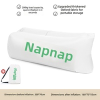 Canapé gonflable portable moderne pour l'extérieur, lit d'air pliable pour la plage, le jardin, le parc, sac de couchage en tissu Oxford pour le salon