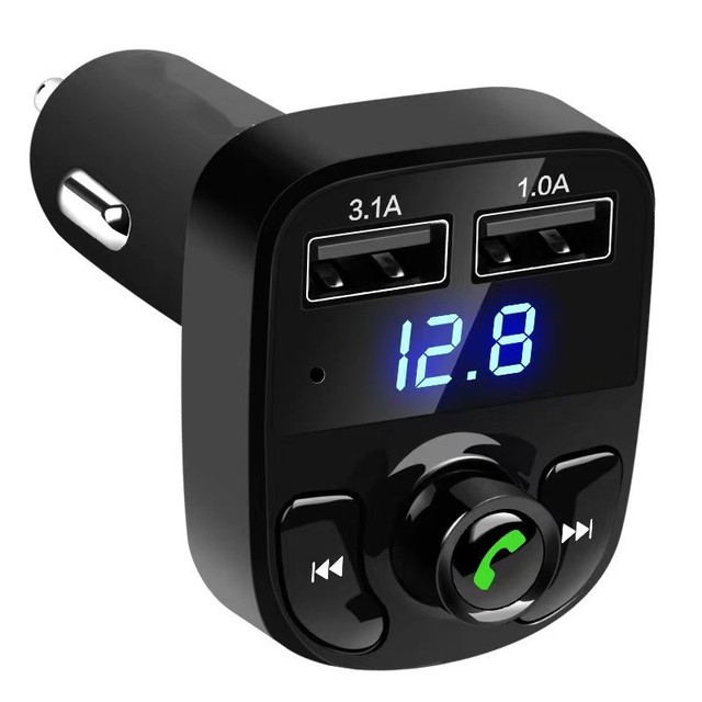 USB Car Charging Transmitter X8 Hands-free Call Multifunctional Wireless Car MP3 Player